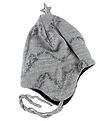 Reima Hat - Knitted - Skuren - Wool/Cotton - Light Grey w. Print