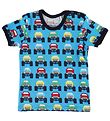 Freds World T-shirt - Blue w. Cars