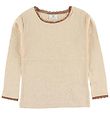 En Fant Pullover - Pfirsich m. einem Lochmuster