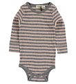 MarMar Romper - l/s - Roze/Grijs Gestreept