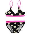 Color Kids Bikini - UV40+ - Black/Pink w. Stars