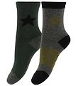 Molo Socken - 2er-Pack - Nitis - Graumeliert meliert/Grün