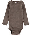 Engel Bodysuit - l/s - Wool - Walnut