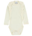 Smallstuff Bodysuit - L/S - Ivory w. Pointelle