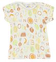 Joha T-shirt - Bamboo - White w. Fruits/Letters