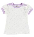 Joha T-shirt - Cotton - White/Lavender w. Stars