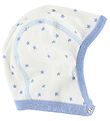 Joha Baby Hat - Cotton - White/Dusty Blue w. Stars