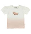 Minymo T-Shirt - Creme/Roze m. Meloen