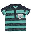 Me Too T-shirt - Charcoal/Turquoise Striped
