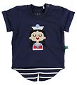 Freds World T-shirt - Navy w. Ship Girl