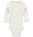 MarMar Romper l/s - Rib - Modaal - Offwhite