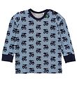 Freds World Pullover - Mattblau m. Bulldozer