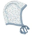 Joha Baby Hat - Wool/Silk - White w. Light Blue Stars