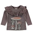 En Fant Pullover - Mattes Lila m. Giftpilze