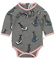 Smfolk Bodysuit L/S - Grey Melange w. Skates