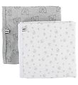 Pippi Baby Teppich - 70x70 - 2er-Pack - Weiß/Hellgrau m. Bären/F