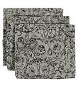 Soft Gallery Muslin Cloth - 65x65 - 3-Pack - Grey w. Owls