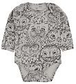 Soft Gallery Bodysuit L/S - Bob - Grey w. Owls