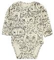 Soft Gallery Bodysuit L/S - Bob - Ivory w. Owls