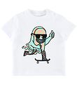 Stella McCartney Kids Stuttermabolur - Hvítur M. Íspinni