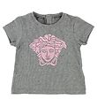 T-Shirt Young Versace - Gris Chiné av. Rose Clair Méduse