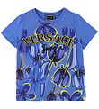 T-Shirt Young Versace - Bleu av. Fleurs