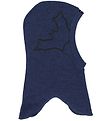 Racing Kids Balaclava - Navy Melange w. Bats