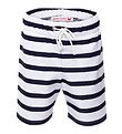 Petit Crabe Badeshorts - Alex - UV50+ - Wei/Navy Gestreift