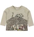 En Fant Pullover - Gate - Braunmeliert m. Print
