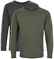 Minymo Blouse - 2-Pack - Charcoal Grey/Army