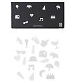 Design Letters Icons - Party - White