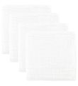 Pippi 4 Pack Carrs de mousseline - 65x65cm - Blanc