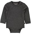 Minymo Bodysuit L/S - Bamboo - Charcoal