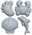 Scrunch Sand Molds - 4 pcs - Silicone - Light Blue