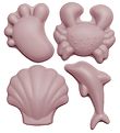 Scrunch Sand Molds - 4 pcs - Silicone - 6,5-10,5 cm - Pink