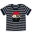 Freds World T-shirt - Navy Striped w. Pirate