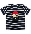 Freds World T-shirt - Navy Striped w. Pirate