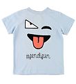 Fendi Kids T-Shirt - Hellblau m. Gesicht