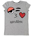 Fendi Kids T-Shirt - Graumeliert m. Gesicht