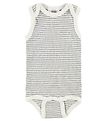 Joha Bodysuit Sleeveless - Grey/Ivory Striped