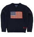 Polo Ralph Lauren Bluse - Strick - Navy m. Flagge
