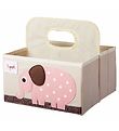 3 Sprouts Oppbevaringskurv m. Håndtak - 25x28x26 - Elefant