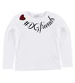 Dolce & Gabbana Blouse - White w. Print/Heart