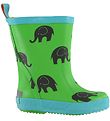 CeLaVi Rubber Boots - Green w. Elephants