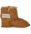 En Fant Fårskinnstofflor m. Foder - Leather Brown