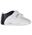 Emporio Armani Soft Sole Leather Shoes - White/Navy