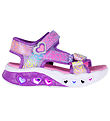 Skechers Sandals w. Light - Flutter Hearts - Lavender/Multi