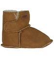 Chaussons av. Laine Pom Pom - Camel