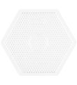 Hama Midi Panneau Perfor pour Perles - Grand Hexagone - Transpa