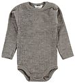 Joha Bodysuit L/S - Wool - Brown Melange